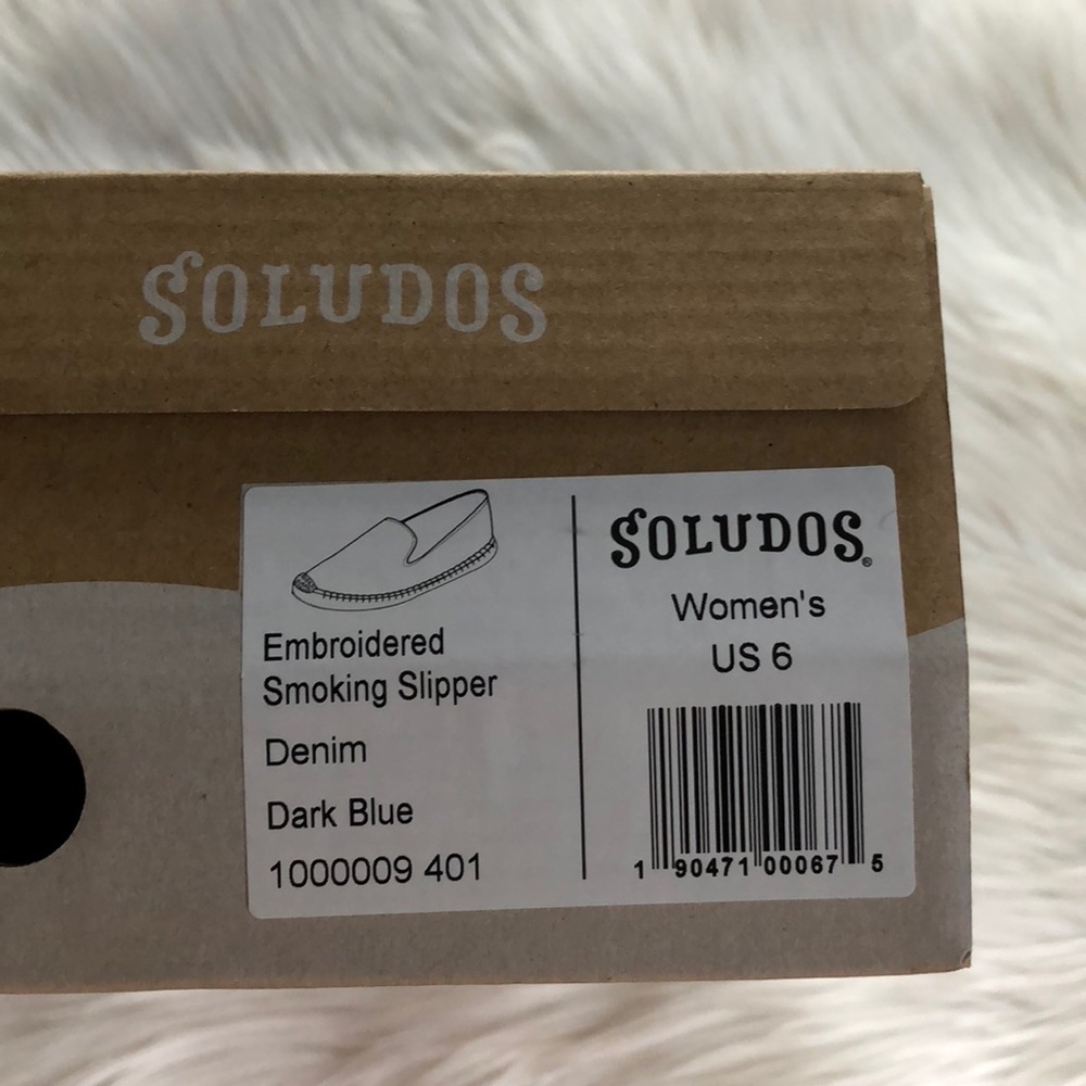 Soludos Denim Cherry Smoking Slipper Espadrille - Picture 8 of 8
